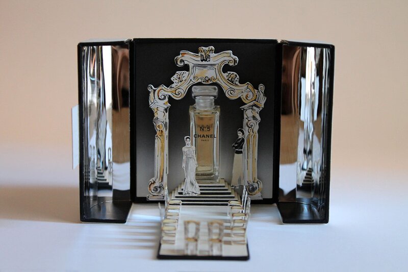 Chanel French luxury fashion house limited edition No. 5 Eau Première runway display