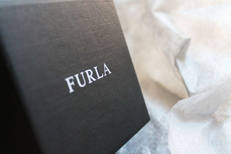 Furla classy gold dress watch packaging box with embossed logo