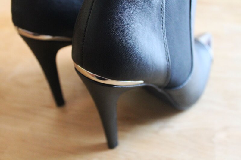 H&M black women's high heel booties