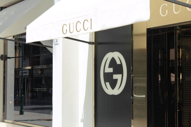 Gucci storefront in Forte dei Marmi
