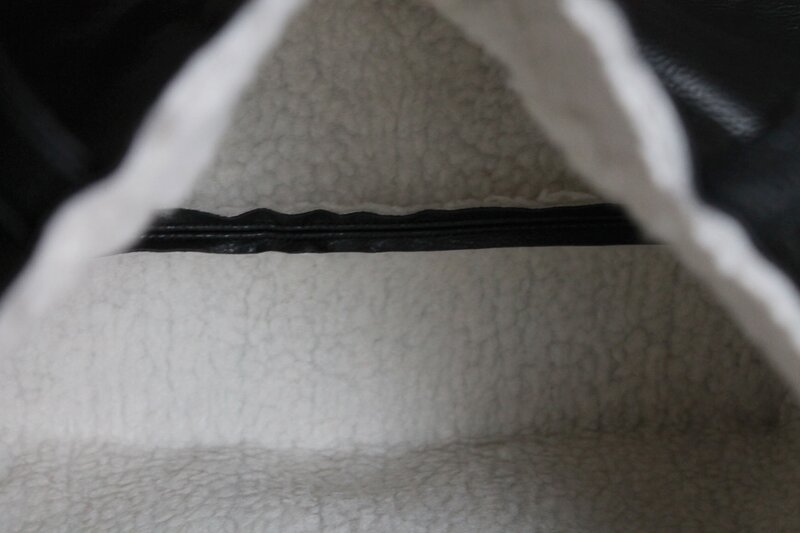 Inside of a Mango sherpa handbag